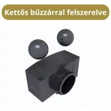 HD Mars+ 01 Black csempézhető rozsdamentes acél komplett fekete zuhanyfolyóka, kettős bűzzárral