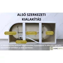 HD Serico 150x75 cm balos félszabadonálló akril kád fényes fehér túlfolyóval és click-clack leeresztővel