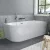   HD Serico 170x80 cm jobbos félszabadonálló akril kád fényes króm túlfolyóval és click-clack leeresztővel
