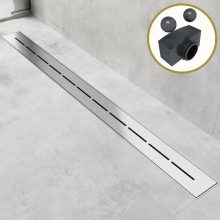 HD Mars+ 03 Chrome 80 cm hosszú rozsdamentes acél komplett zuhanyfolyóka, kettős bűzzárral