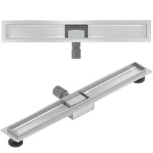 HD Mars+ 03 Chrome 80 cm hosszú rozsdamentes acél komplett zuhanyfolyóka, kettős bűzzárral