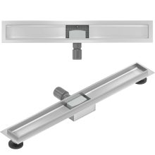 HD Mars 03 Chrome 80 cm hosszú rozsdamentes acél komplett zuhanyfolyóka