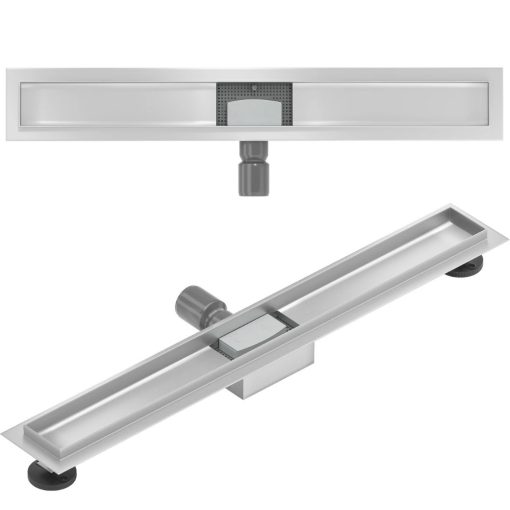 HD Mars 03 Chrome 80 cm hosszú rozsdamentes acél komplett zuhanyfolyóka