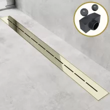 HD Mars+ 03 Gold rozsdamentes acél komplett arany zuhanyfolyóka, kettős bűzzárral
