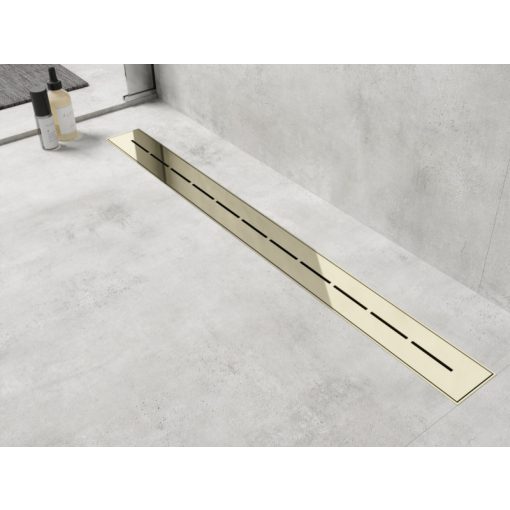 HD Mars 03 Gold 80 cm hosszú rozsdamentes acél komplett arany zuhanyfolyóka