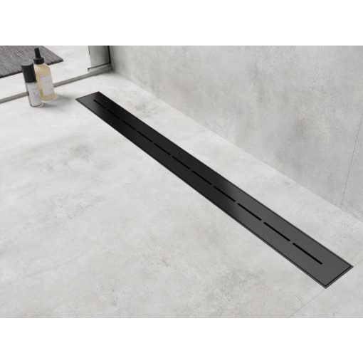 HD Mars 03 Black rozsdamentes acél komplett fekete zuhanyfolyóka