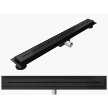 HD Mars 03 Black rozsdamentes acél komplett fekete zuhanyfolyóka