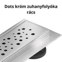 HD Mars+ 04 Chrome rozsdamentes acél komplett zuhanyfolyóka, kettős bűzzárral