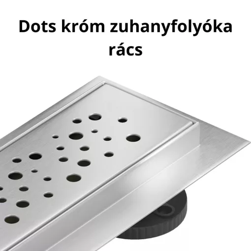 HD Mars+ 04 Chrome rozsdamentes acél komplett zuhanyfolyóka, kettős bűzzárral