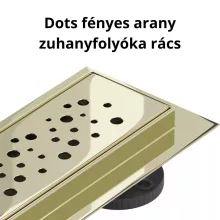 HD Mars+ 04 Gold rozsdamentes acél komplett arany zuhanyfolyóka, kettős bűzzárral