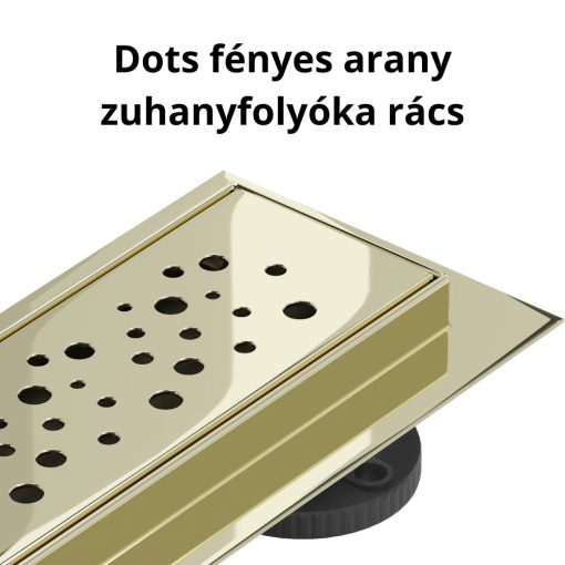 HD Mars 04 Gold rozsdamentes acél komplett arany zuhanyfolyóka