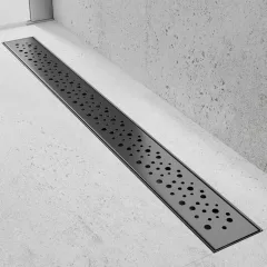   HD Mars 04 Black rozsdamentes acél komplett fekete zuhanyfolyóka