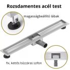 HD Mars+ 05 Chrome rozsdamentes acél komplett zuhanyfolyóka, kettős bűzzárral