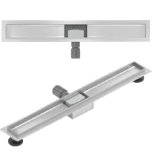 HD Mars 05 Chrome 70 cm hosszú rozsdamentes acél komplett zuhanyfolyóka