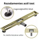 HD Mars+ 05 Gold rozsdamentes acél komplett arany zuhanyfolyóka, kettős bűzzárral