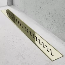 HD Mars 05 Gold 70 cm hosszú rozsdamentes acél komplett arany zuhanyfolyóka