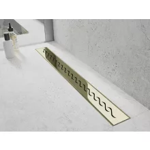 HD Mars 05 Gold 70 cm hosszú rozsdamentes acél komplett arany zuhanyfolyóka