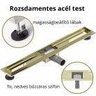 HD Mars 05 Gold rozsdamentes acél komplett arany zuhanyfolyóka