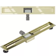 HD Mars 05 Gold 70 cm hosszú rozsdamentes acél komplett arany zuhanyfolyóka