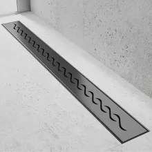 HD Mars 05 Black rozsdamentes acél komplett fekete zuhanyfolyóka