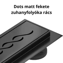 HD Mars 05 Black rozsdamentes acél komplett fekete zuhanyfolyóka