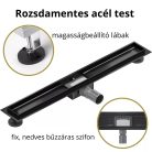 HD Mars 05 Black 80 cm hosszú rozsdamentes acél komplett fekete zuhanyfolyóka