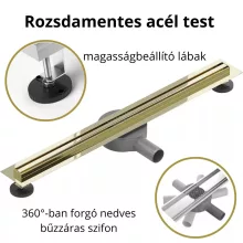 HD Mars Slim 06 Gold rozsdamentes acél komplett arany zuhanyfolyóka