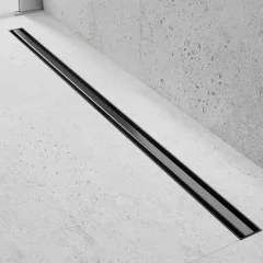   HD Mars Slim 06 Black rozsdamentes acél komplett fekete zuhanyfolyóka