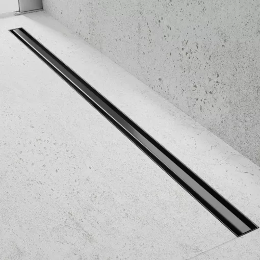 HD Mars Slim 06 Black rozsdamentes acél komplett fekete zuhanyfolyóka