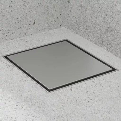 HD Mars 07 Chrome 15x15 cm rozsdamentes acél komplett zuhanyfolyóka