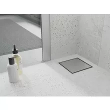 HD Mars 07 Chrome 15x15 cm rozsdamentes acél komplett zuhanyfolyóka