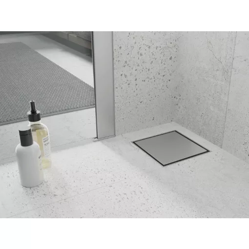 HD Mars 07 Chrome 15x15 cm rozsdamentes acél komplett zuhanyfolyóka