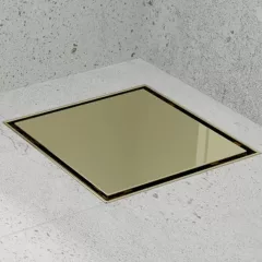   HD Mars 07 Gold 15x15 cm rozsdamentes acél komplett arany zuhanyfolyóka