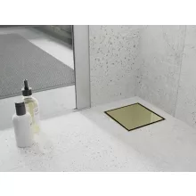 HD Mars 07 Gold 15x15 cm rozsdamentes acél komplett arany zuhanyfolyóka