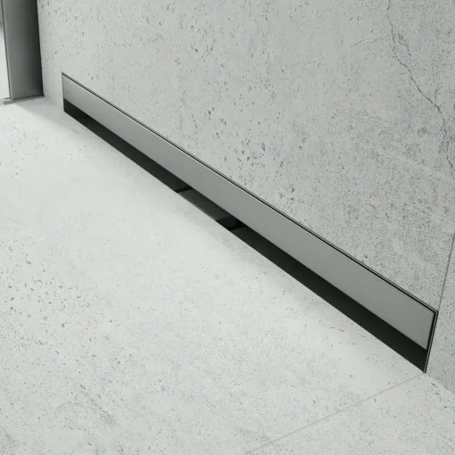 HD Mars+ 08 Chrome rozsdamentes acél komplett fali zuhanyfolyóka, kettős bűzzárral