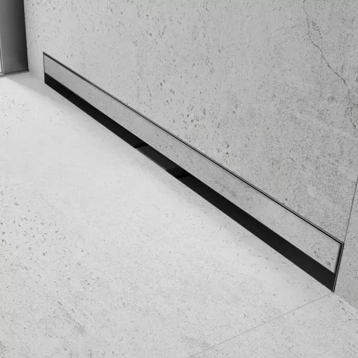 HD Mars+ 08 Chrome 80 cm hosszú csempézhető rozsdamentes acél komplett fali zuhanyfolyóka, kettős bűzzárral