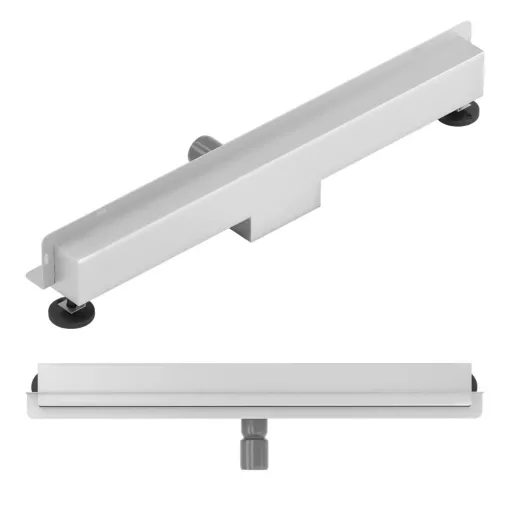 HD Mars+ 08 Chrome 80 cm hosszú csempézhető rozsdamentes acél komplett fali zuhanyfolyóka, kettős bűzzárral