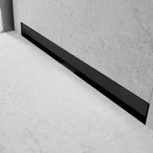 HD Mars+ 08 Black 70 cm hosszú rozsdamentes acél komplett fali zuhanyfolyóka, kettős bűzzárral