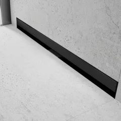   HD Mars 08 Black rozsdamentes acél komplett fali zuhanyfolyóka