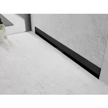 HD Mars 08 Black 80 cm hosszú rozsdamentes acél komplett fali zuhanyfolyóka