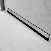 HD Mars 08 Black csempézhető rozsdamentes acél komplett fali zuhanyfolyóka