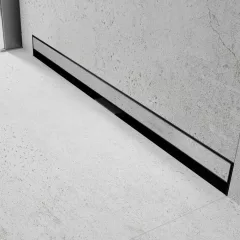   HD Mars 08 Black csempézhető rozsdamentes acél komplett fali zuhanyfolyóka