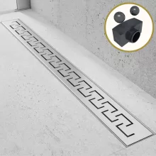 HD Mars+ 09 Chrome rozsdamentes acél komplett zuhanyfolyóka, kettős bűzzárral