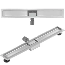 HD Mars+ 09 Chrome rozsdamentes acél komplett zuhanyfolyóka, kettős bűzzárral