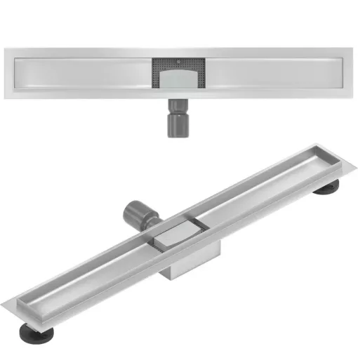 HD Mars+ 09 Chrome rozsdamentes acél komplett zuhanyfolyóka, kettős bűzzárral