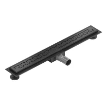 HD Mars+ 09 Black rozsdamentes acél komplett zuhanyfolyóka, kettős bűzzárral