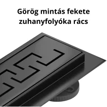HD Mars 09 Black rozsdamentes acél komplett zuhanyfolyóka