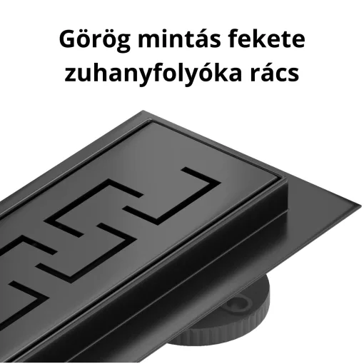 HD Mars 09 Black rozsdamentes acél komplett zuhanyfolyóka