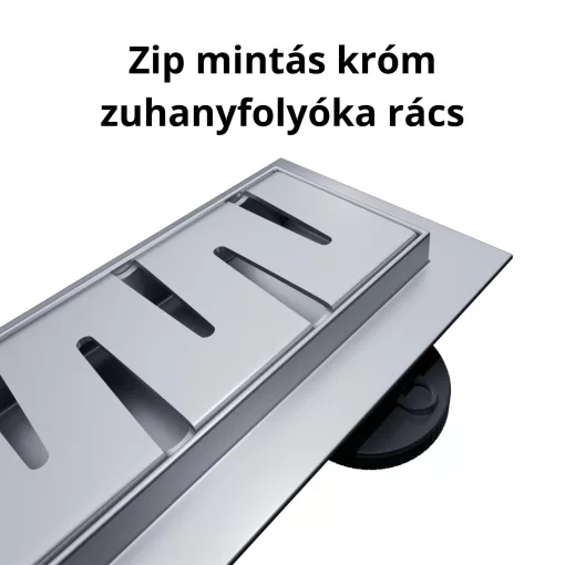 HD Mars+ 10 Chrome rozsdamentes acél komplett zuhanyfolyóka, kettős bűzzárral