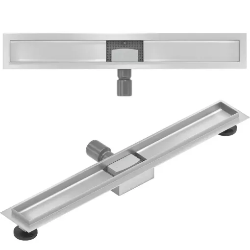 HD Mars+ 10 Chrome rozsdamentes acél komplett zuhanyfolyóka, kettős bűzzárral